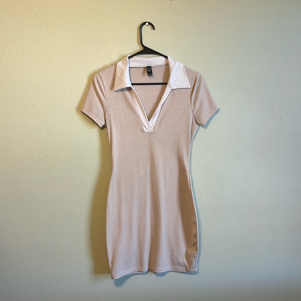 Tan Dress with collar